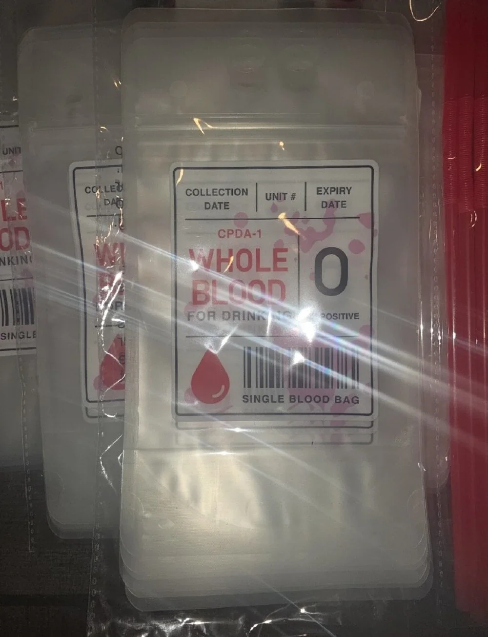 New Celebrate It Halloween Whole Blood Drink Pouches - Red